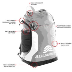 Aquarapid - Sports Polyurethane Backpack (Red) -Swimming Clothing aquarapid sports polyurethane backpack red 4