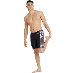 Arena - Mens Swim Allover Jammer - Black -Swimming Clothing arena mens swim allover jammer black 3