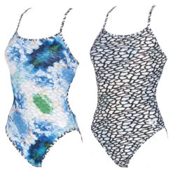 Arena - Upside Down Challenge Ladies One Piece - White/Multicolor -Swimming Clothing arena upside down challenge ladies one piece white multi coloured 5