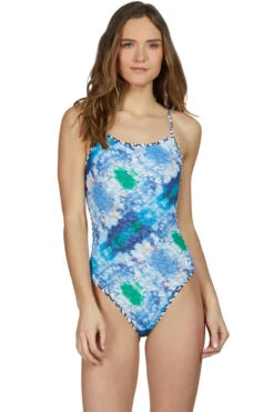 Arena - Upside Down Challenge Ladies One Piece - White/Multicolor -Swimming Clothing arena upside down challenge ladies one piece white multi coloured 7