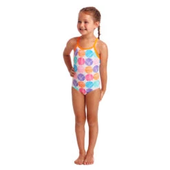 Funkita - Cotton Candy - Toddler Girls Printed One Piece -Swimming Clothing funkita cotton candy toddler girls printed one piece 3