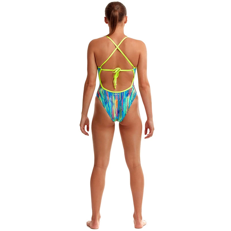 Funkita - Dripping Paint - Ladies Tie Me Tight One Piece 5 Funkita - Dripping Paint - Ladies Tie Me Tight One Piece - Image 3