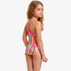 Funkita - Feather Flock - Toddler Girls Eco Printed One Piece -Swimming Clothing funkita feather flock toddler girls eco printed one piece 4