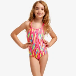 Funkita - Feather Flock - Toddler Girls Eco Printed One Piece -Swimming Clothing funkita feather flock toddler girls eco printed one piece 5