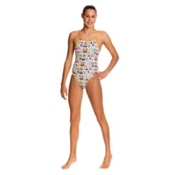 Funkita - Crazy Critters - Girls Cross Back One Piece -Swimming Clothing funkita girls swimwear crazy critters cross back one piece 4