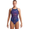Funkita - Grid Lock - Ladies Sky Hi One Piece