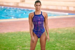 Funkita - Grid Lock - Ladies Sky Hi One Piece -Swimming Clothing funkita grid lock ladies sky hi one piece 6
