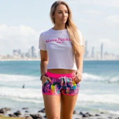 Funkita - Feline Fever - Ladies Beachwear Boardshorts -Swimming Clothing funkita ladies swimwear feline fever boardshorts 4