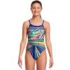 Funkita - Land Lines - Girls Single Strap One Piece -Swimming Clothing funkita land lines girls single strap one piece 1