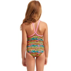 Funkita - Lying Cheet - Toddler Girls Eco Printed One Piece -Swimming Clothing funkita lying cheet toddler girls eco printed one piece 3