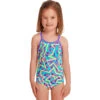 Funkita - Mint Strips - Toddler Girls Printed One Piece -Swimming Clothing funkita mint strips toddler girls printed one piece 1