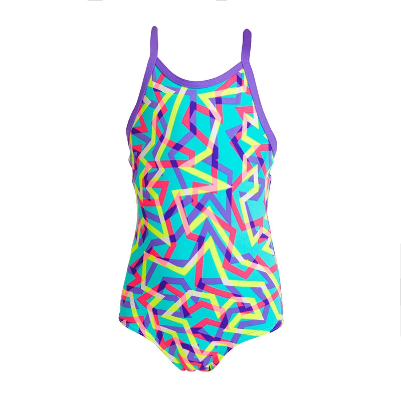 Funkita - Mint Strips - Toddler Girls Printed One Piece 4 Funkita - Mint Strips - Toddler Girls Printed One Piece - Image 2