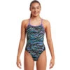 Funkita - Oil Slick - Girls Eco Twisted One Piece -Swimming Clothing funkita oil slick girls eco twisted one piece 1