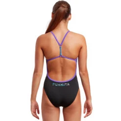 Funkita - Oil Slick - Girls Eco Twisted One Piece 9 Funkita - Oil Slick - Girls Eco Twisted One Piece -Swimming Clothing funkita oil slick girls eco twisted one piece 3
