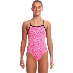 Funkita - Painted Pink - Girls Eco Tie Me Tight One Piece