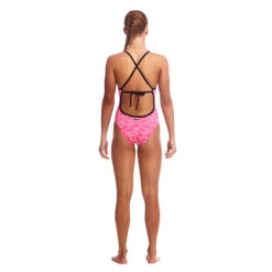 Funkita - Painted Pink - Girls Eco Tie Me Tight One Piece -Swimming Clothing funkita painted pink girls eco tie me tight one piece 3