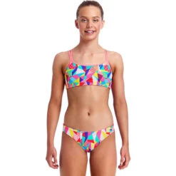 Funkita - Pastel Patch - Girls Criss Cross Two Piece