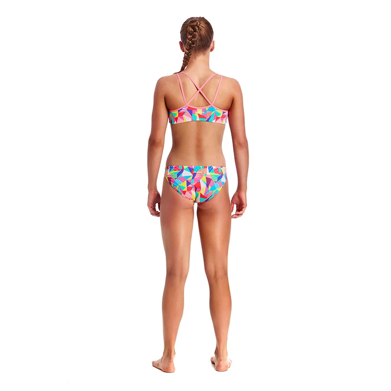 Funkita - Pastel Patch - Girls Criss Cross Two Piece 4 Funkita - Pastel Patch - Girls Criss Cross Two Piece - Image 2