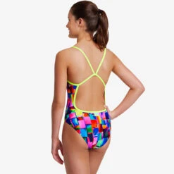 Funkita - Patch Panels - Girls Single Strap One Piece -Swimming Clothing funkita patch panels girls single strap one piece 4