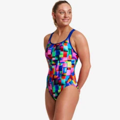 Funkita - Patch Panels - Ladies Eclipse One Piece -Swimming Clothing funkita patch panels ladies eclipse one piece 5