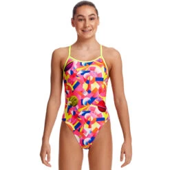 Funkita - Pink Pluto - Girls Single Strap One Piece