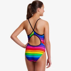 Funkita - Rainbow Racer - Girls Diamond Back One Piece -Swimming Clothing funkita rainbow racer girls diamond back one piece 3