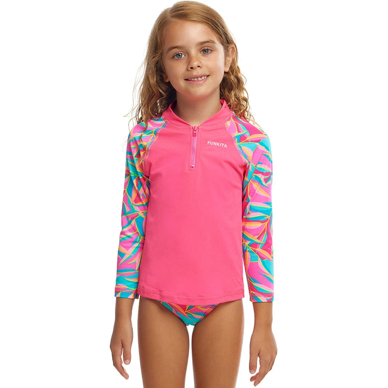 Funkita - Snuggle Pie - Toddler Girls Zippy Rash Vest 3 Funkita - Snuggle Pie - Toddler Girls Zippy Rash Vest