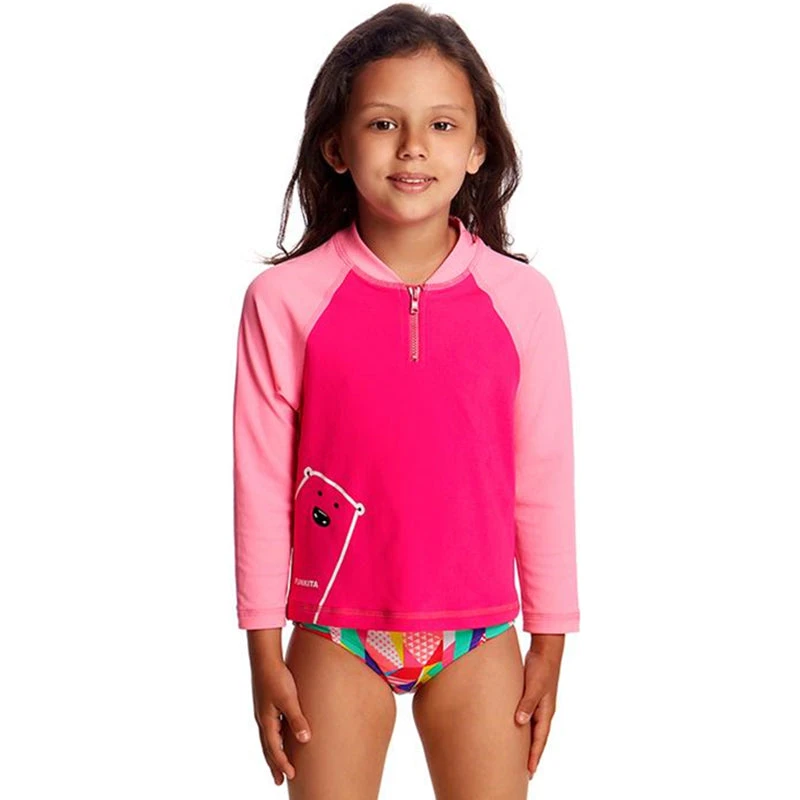 Funkita - Stare Bare - Toddler Girls Zippy Rash Vest 3 Funkita - Stare Bare - Toddler Girls Zippy Rash Vest