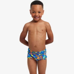 Funky Trunks - Big Cat Bash - Toddler Boys Printed Trunks -Swimming Clothing funky trunks big cat bash toddler boys printed trunks 6