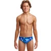 Funky Trunks - Blue Bars - Boys Classic Briefs -Swimming Clothing funky trunks blue bars boys classic briefs 1