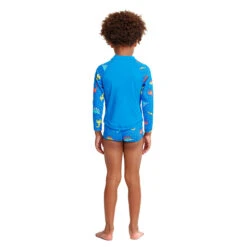 Funky Trunks - Dino Soup - Toddler Boys Zippy Rash Vest -Swimming Clothing funky trunks dino soup toddler boys zippy rash vest 3
