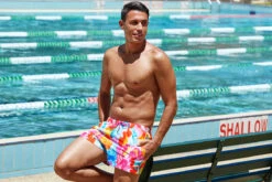 Funky Trunks - Messy Monet - Mens Shorty Shorts Short -Swimming Clothing funky trunks messy monet mens shorty shorts short 5