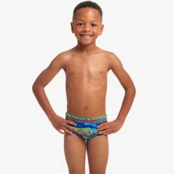 Funky Trunks - No Cheating - Toddler Boys Eco Printed Trunks -Swimming Clothing funky trunks no cheating toddler boys eco printed trunks 4