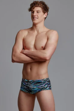 Funky Trunks - Oil Slick - Mens Eco Sidewinder Trunks -Swimming Clothing funky trunks oil slick mens eco sidewinder trunks 4