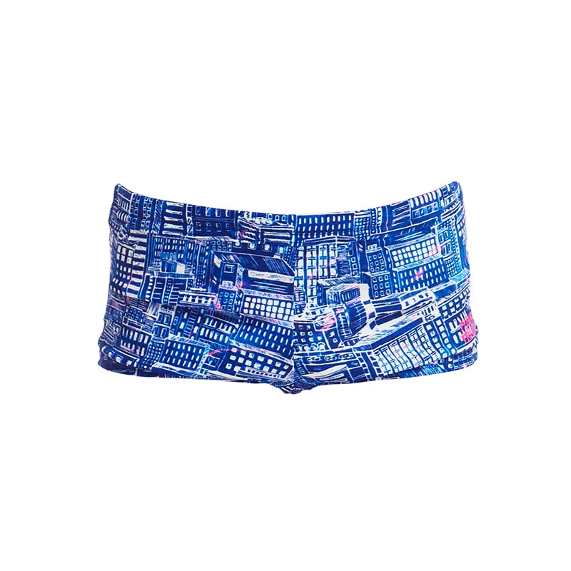 Funky Trunks - Sky City - Toddler Boy's Square Trunks 4 Funky Trunks - Sky City - Toddler Boy's Square Trunks - Image 2