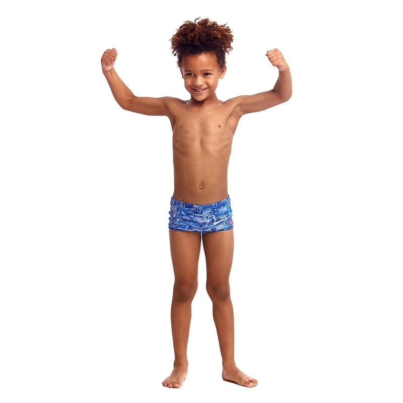 Funky Trunks - Sky City - Toddler Boy's Square Trunks 7 Funky Trunks - Sky City - Toddler Boy's Square Trunks - Image 5