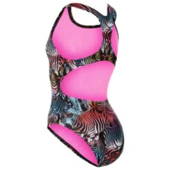 Maru - Zany Zebra Rave Back Girls Swimsuit -Swimming Clothing maru zany zebra girls rave back one piece swimsuit 4