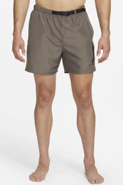 Nike - Belted Packable 5" Volley Short (Ironstone) -Swimming Clothing nike belted packable 5 volley short ironstone 6