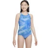 Nike - Girls' Aurora Swoosh Spiderback One Piece (Photo Blue) -Swimming Clothing nike girls aurora swoosh spiderback one piece photo blue 1