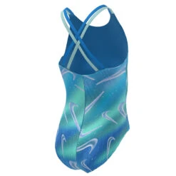 Nike - Girls' Aurora Swoosh Spiderback One Piece (Photo Blue) -Swimming Clothing nike girls aurora swoosh spiderback one piece photo blue 7