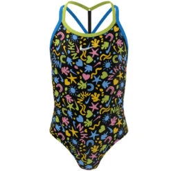 Nike - Girl's Fun Forest T-Crossback One Piece (Black) -Swimming Clothing nike girls fun forest t crossback one piece black 3