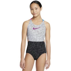 Nike - Girls' Water Dots Crossback Monokini (Black)
