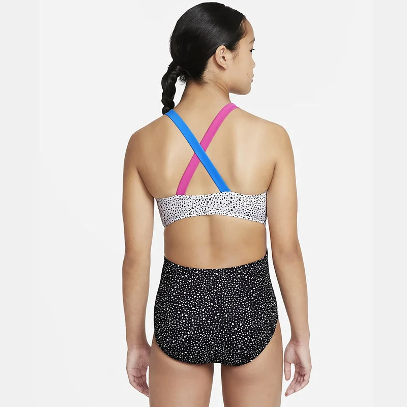 Nike - Girls' Water Dots Crossback Monokini (Black) 4 Nike - Girls' Water Dots Crossback Monokini (Black) - Image 2