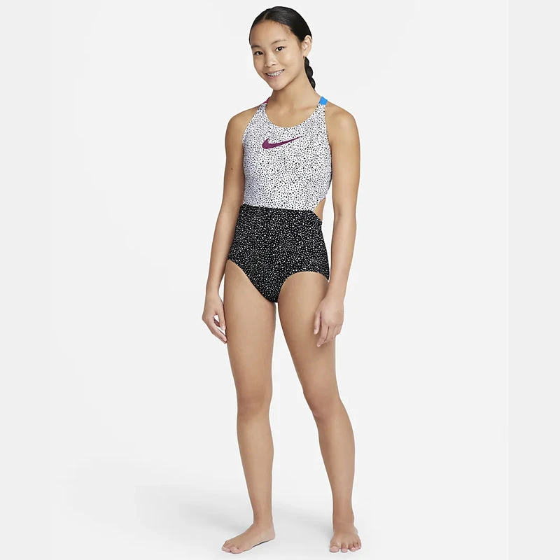 Nike - Girls' Water Dots Crossback Monokini (Black) 7 Nike - Girls' Water Dots Crossback Monokini (Black) - Image 5