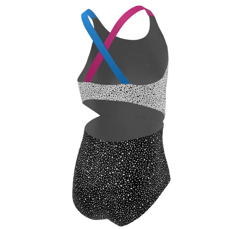 Nike - Girls' Water Dots Crossback Monokini (Black) 9 Nike - Girls' Water Dots Crossback Monokini (Black) - Image 7