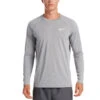 Nike - Heather Long Sleeve Hydroguard (Particle Grey) -Swimming Clothing nike heather long sleeve hydroguard particle grey 1