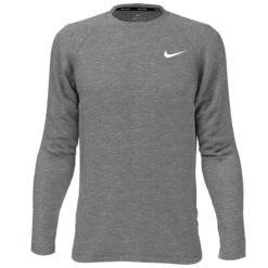 Nike - Heather Long Sleeve Hydroguard (Particle Grey) -Swimming Clothing nike heather long sleeve hydroguard particle grey 5