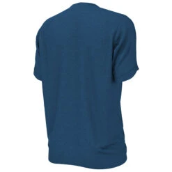Nike - Heather Short Sleeve Hydroguard (DK Marina Blue) -Swimming Clothing nike heather short sleeve hydroguard dk marina blue 4