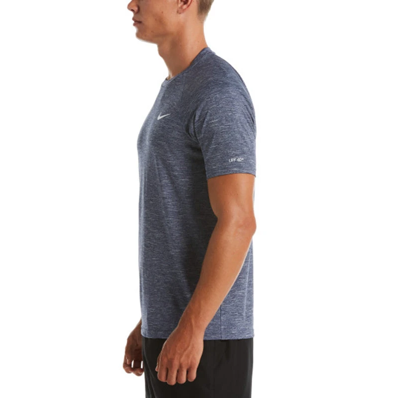 Nike - Heather Short Sleeve Hydroguard (Midnight Navy) 4 Nike - Heather Short Sleeve Hydroguard (Midnight Navy) - Image 2