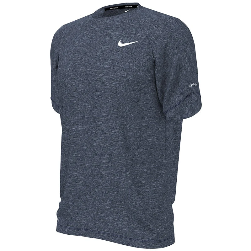Nike - Heather Short Sleeve Hydroguard (Midnight Navy) 6 Nike - Heather Short Sleeve Hydroguard (Midnight Navy) - Image 4